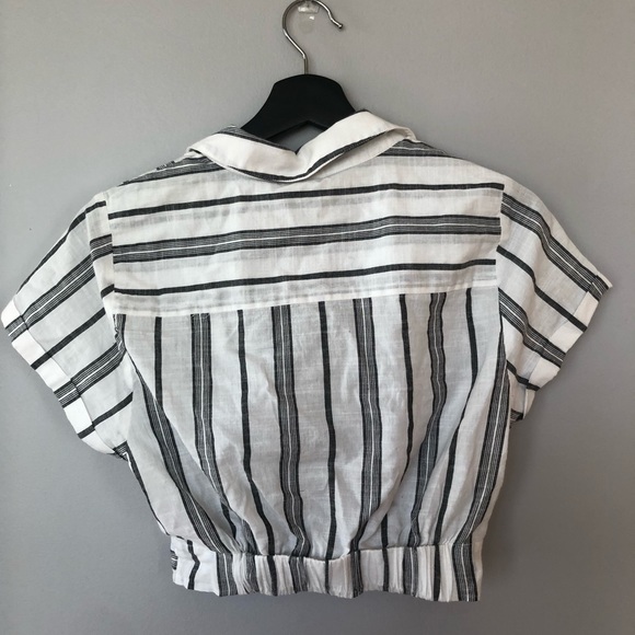 NWT Noisy May Striped Crop Top - Picture 2 of 3
